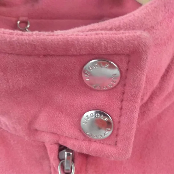 Liz Golf by Liz Claiborne Suede Lined Zip Up Jacket Snap Collar Sleeves S - Picture 4 of 12